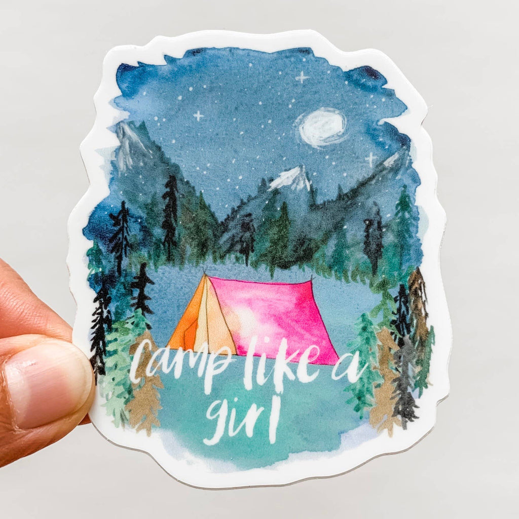Camp Like A Girl Sticker