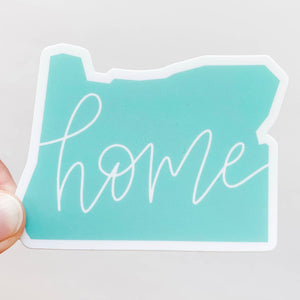 Oregon Home Mint Green State Sticker