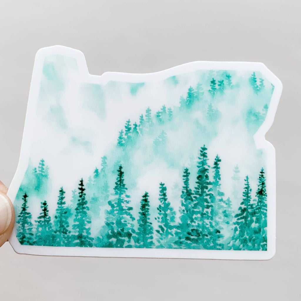 Oregon Forest Turquoise State Sticker