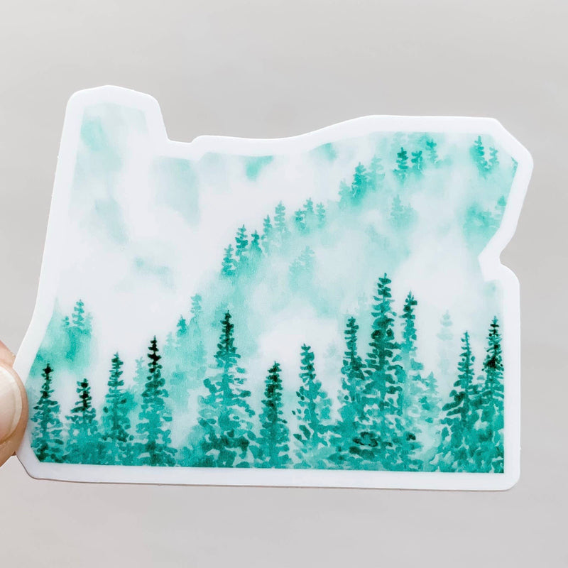 Oregon Forest Turquoise State Sticker